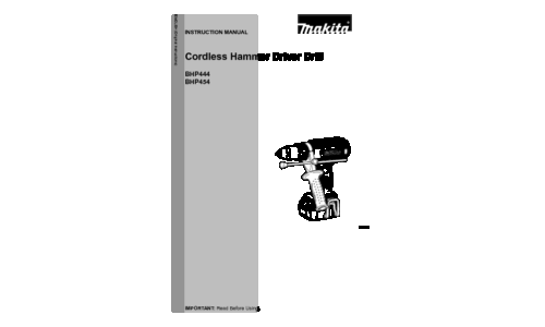 Makita BHP444 User Manual