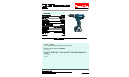 Makita BHP442RFE Cordless Combi Drill