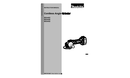 Makita BGA452 User Manual