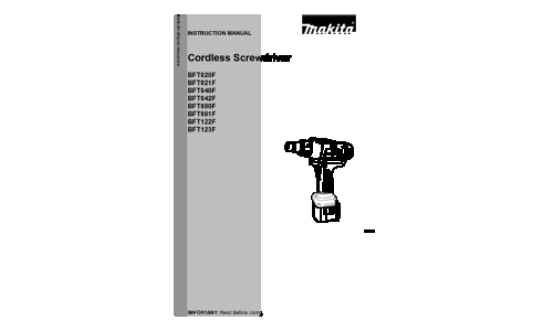 Makita BFT081F User Manual