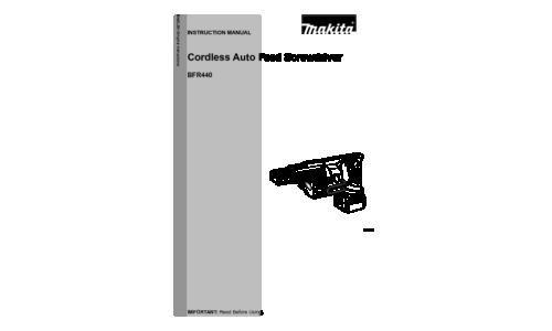 Makita BFR440 User Manual