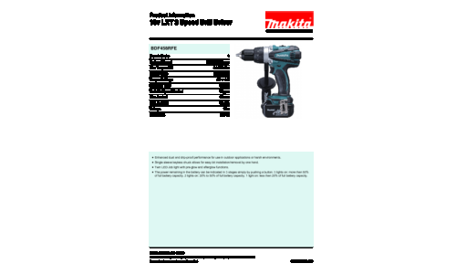 Makita BDF458RFE Cordless Combi Drill