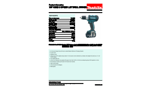 Makita BDF452RFE Cordless Combi Drill