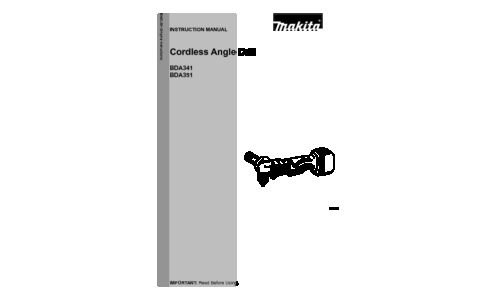 Makita BDA351 User Manual