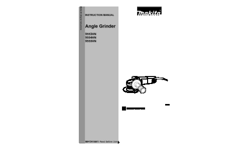 Makita Angle Grinder User Manual