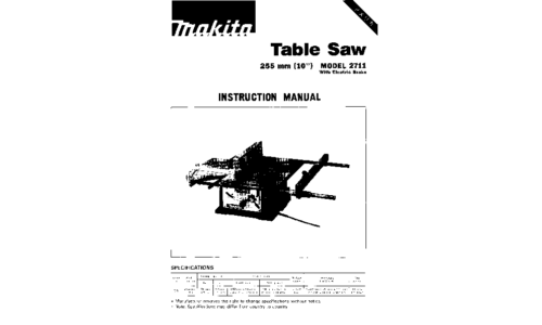 Makita ARBOR 2711 User Manual