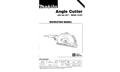 Makita ANGLE CUTTER 4110C User Manual