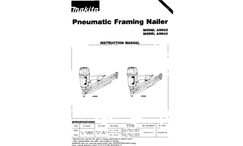 Makita AN942 Instruction Manual