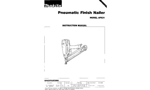 Makita AF631 User Manual