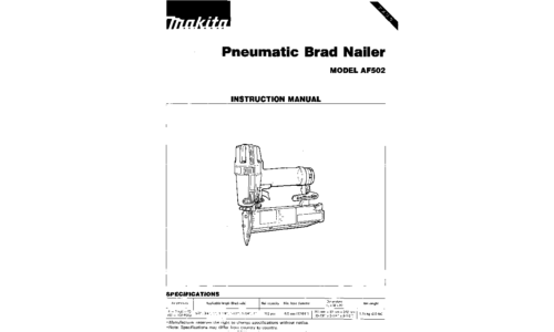 Makita AF502 User Manual