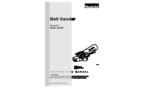 Makita 9924DB Sander User Manual