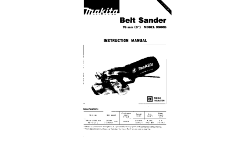 Makita 9900B User Manual