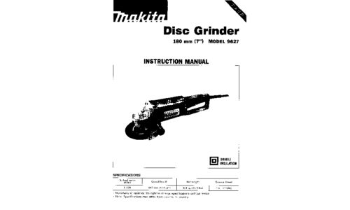 Makita 9627 User Manual