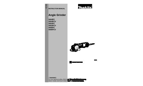 Makita 9566PCV User Manual