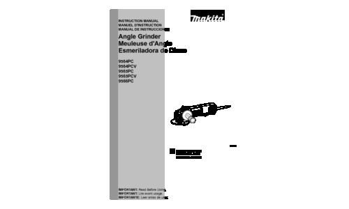 Makita 9564PCV User Manual