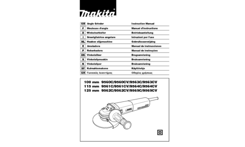 Makita 9560C User Manual