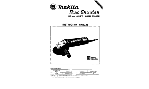 Makita 9503BH User Manual