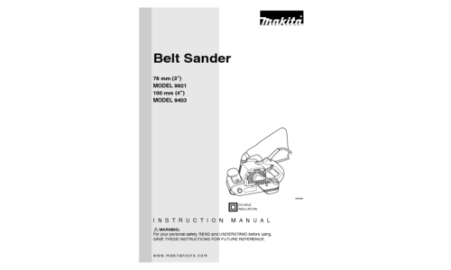 Makita 9403 Power Sander User Manual