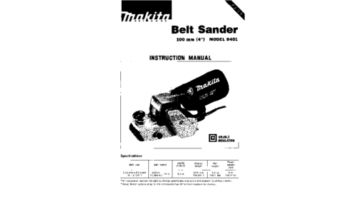 Makita 9401 Instruction Manual