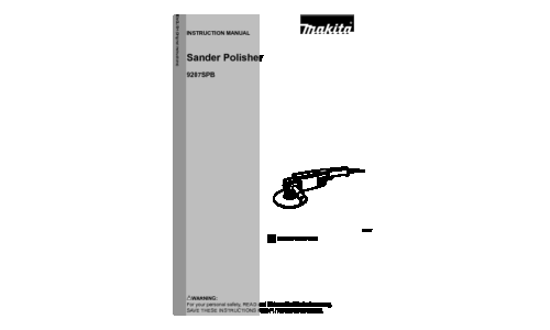 Makita 9207SPB Instruction Manual