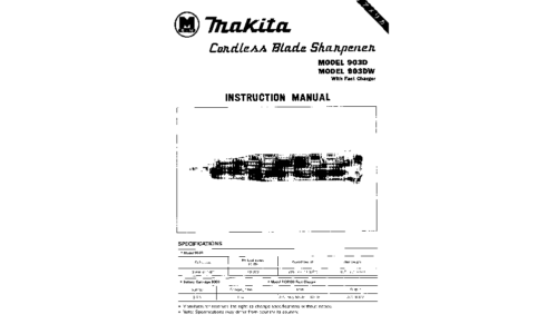 Makita 903DW User Manual