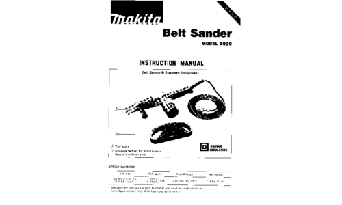 Makita 9030 Sander User Manual