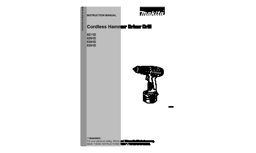 Makita 8281D User Manual