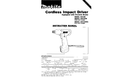 Makita 6913DWG User Manual