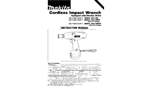 Makita 6911HD User Manual