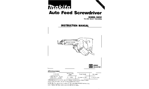 Makita 6832 User Manual