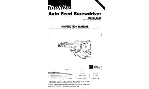 Makita 6830 User Manual