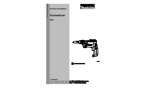 Makita 6827 User Manual