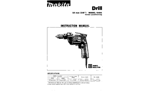 Makita 6404 Instruction Manual