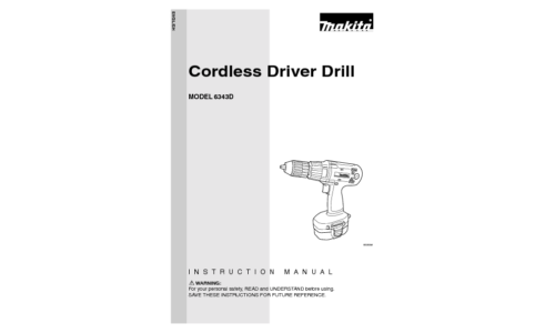 Makita 6343D User Manual