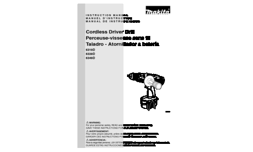 Makita 6339D Drill User Manual