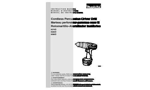 Makita 6312DWG Cordless Drill User Manual