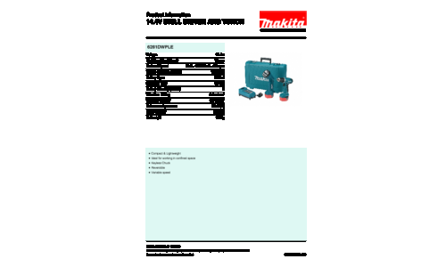 Makita 6281DWPLE Cordless Combi Drill