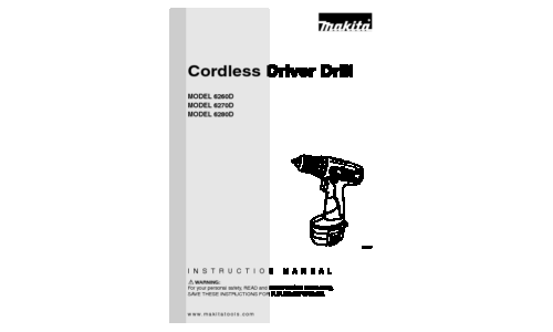 Makita 6280D User Manual