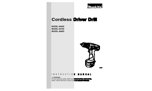 Makita 6270D Drill User Manual