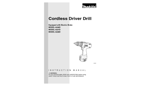 Makita 6227D User Manual