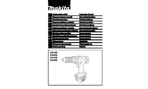 Makita 6216D User Manual