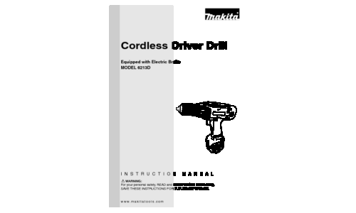 Makita 6213D User Manual