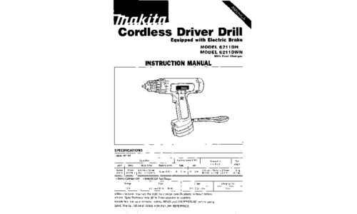 Makita 6211DH User Manual