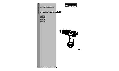 Makita 6207D User Manual