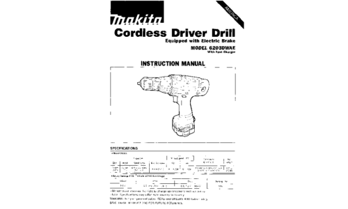 Makita 6203DWAE User Manual