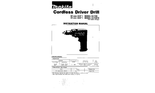 Makita 6170D User Manual