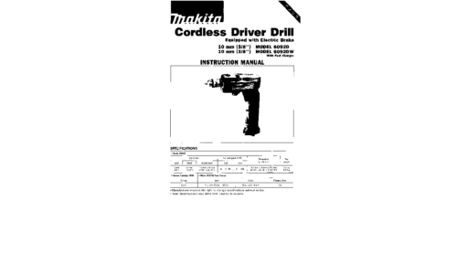 Makita 60921 User Manual