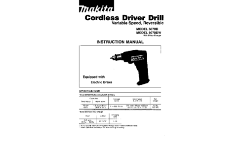 Makita 6070D User Manual