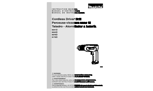 Makita 6043D Instruction Manual