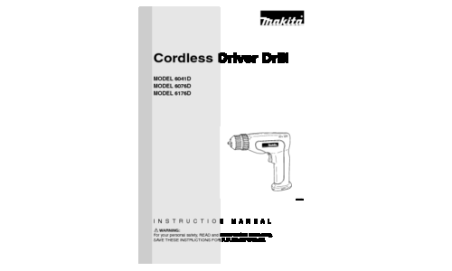 Makita 6041D User Manual